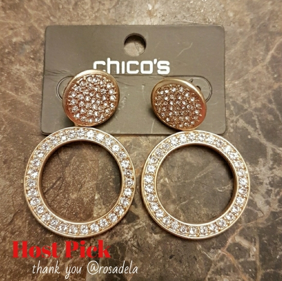 Chico's Jewelry - 💗💕Chico's Circle Drop G-T Crystal Earrings